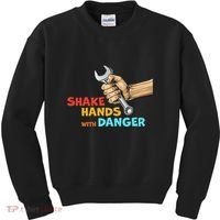 Shake Hands With Danger Retro Apparel Kids Sweatshirt thumb 0