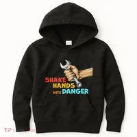 Shake Hands With Danger Retro Apparel Kids Hoodie thumb 0