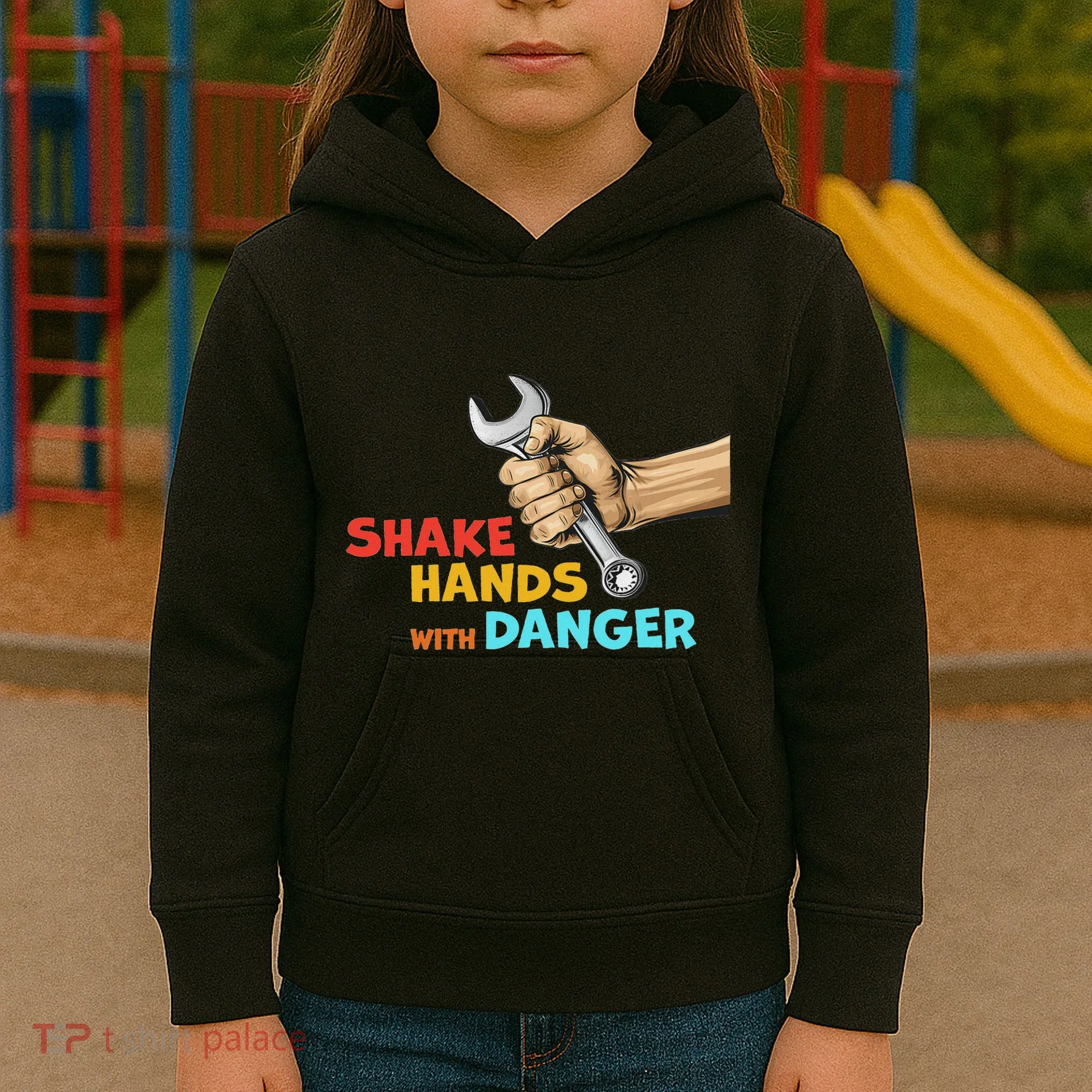Shake Hands With Danger Retro Apparel Kids Hoodie