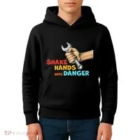 Shake Hands With Danger Retro Apparel Kids Hoodie thumb 4