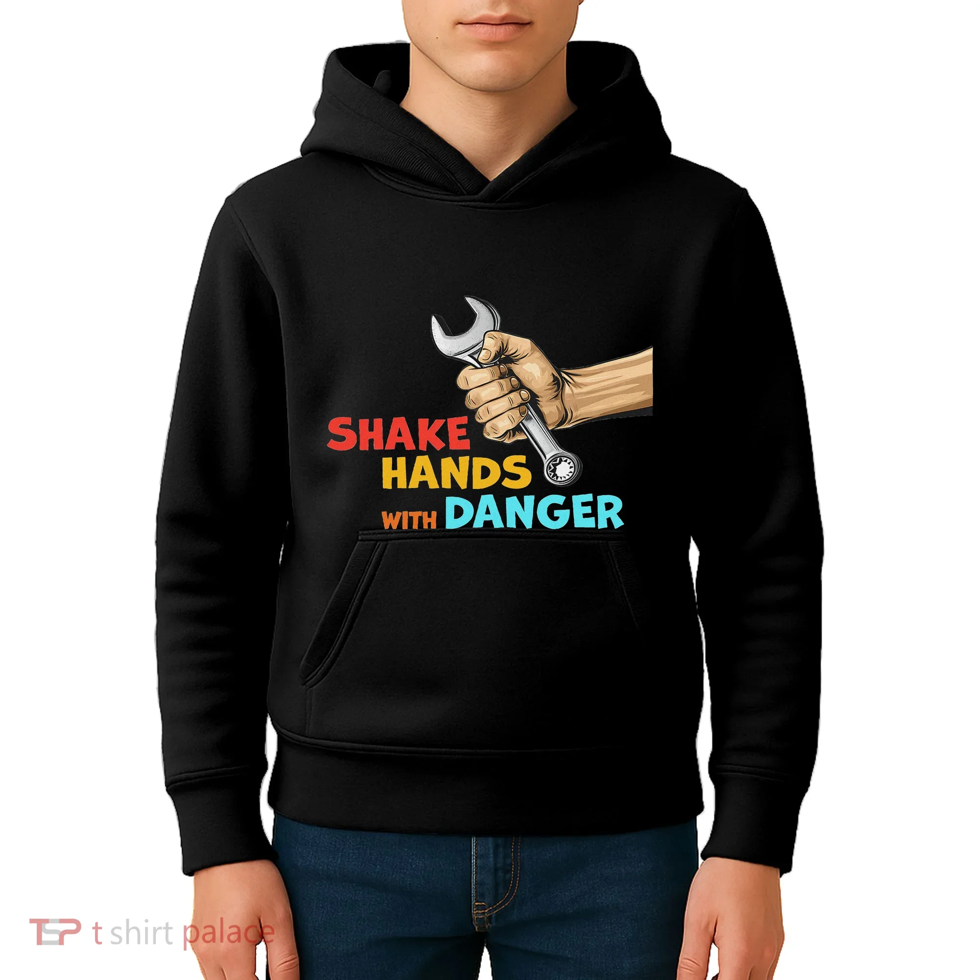 Shake Hands With Danger Retro Apparel Kids Hoodie