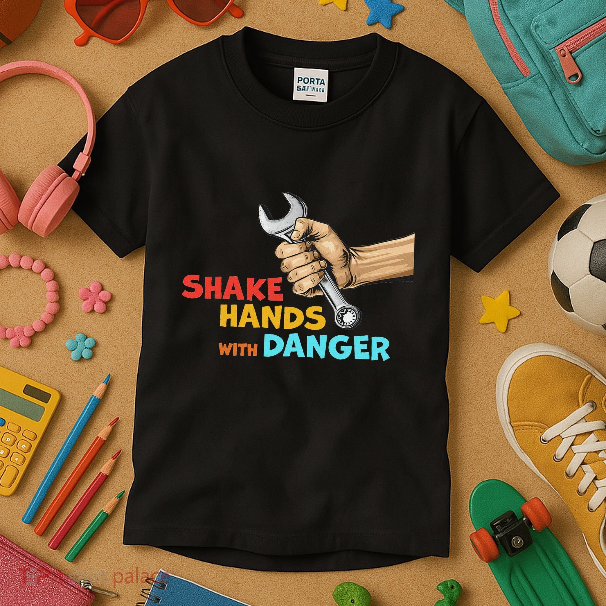 Shake Hands With Danger Retro Apparel Kids T-Shirt
