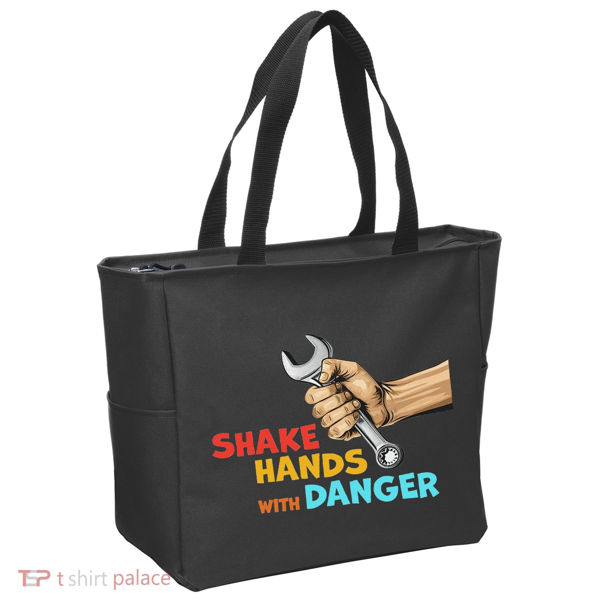 Shake Hands With Danger Retro Apparel Tote Bag