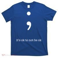 Semicolon Health Wellness Motivation Encouraget Cool Gift T-Shirt thumb 0