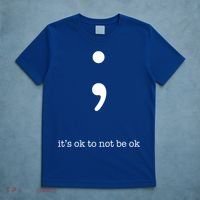Semicolon Health Wellness Motivation Encouraget Cool Gift T-Shirt thumb 5
