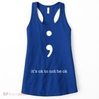 Semicolon Health Wellness Motivation Encouraget Cool Gift Women's Tank Top thumb 0