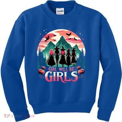 Spooky Halloween Witch Will Be Funny Witchy Vibes Gift Kids Sweatshirt