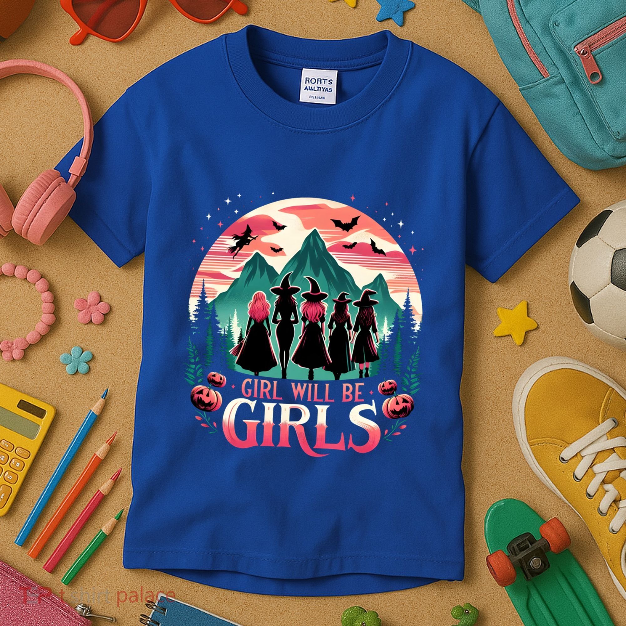 Spooky Halloween Witch Will Be Funny Witchy Vibes Gift Kids T-Shirt