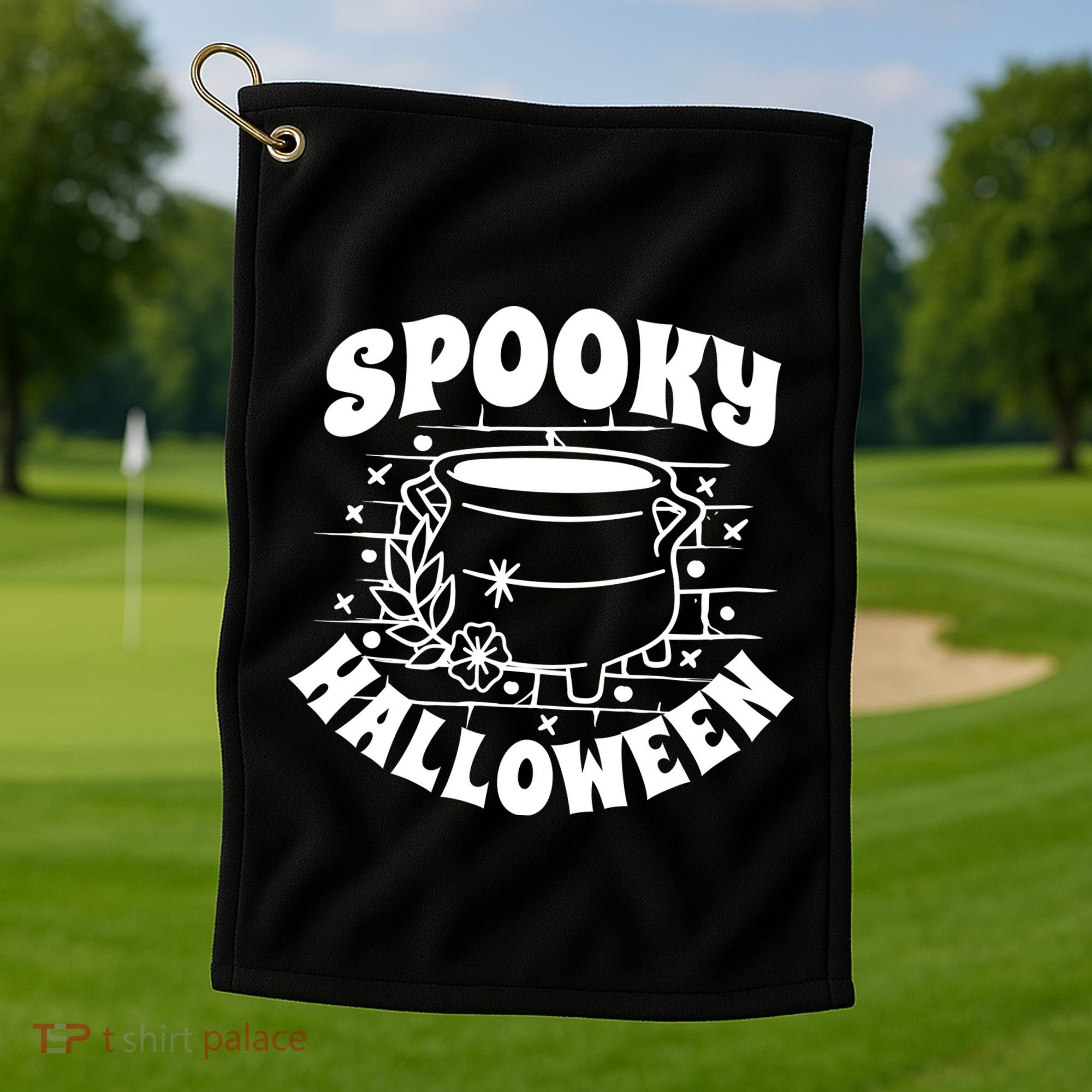 Spooky Halloween Witch Potion Golf Towel