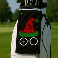 Sorting Hat Wizard Christmas Harry Xmas Gift Idea Golf Towel thumb 2