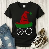 Sorting Hat Wizard Christmas Harry Xmas Gift Idea Women's T-Shirt thumb 3