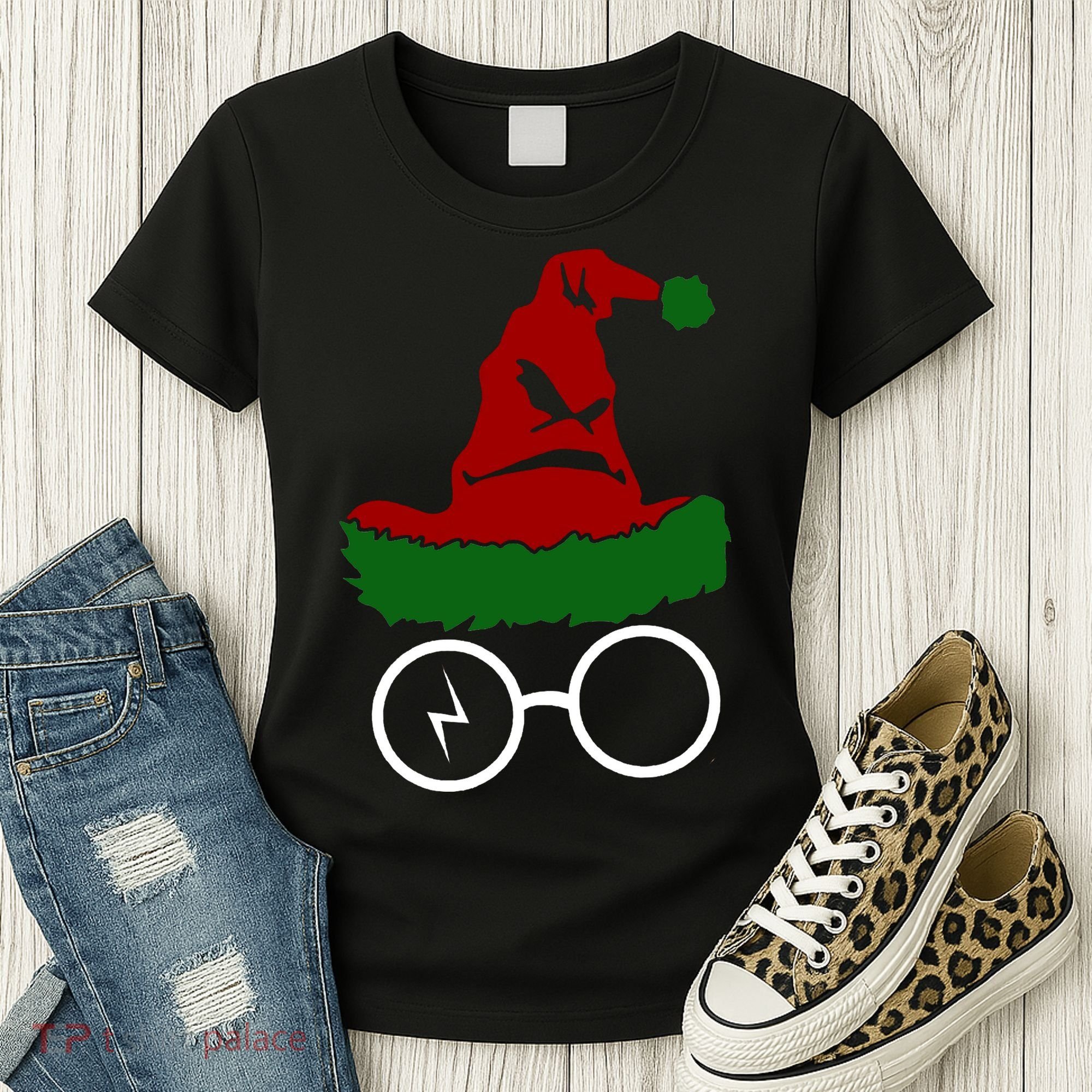 Sorting Hat Wizard Christmas Harry Xmas Gift Idea Women's T-Shirt