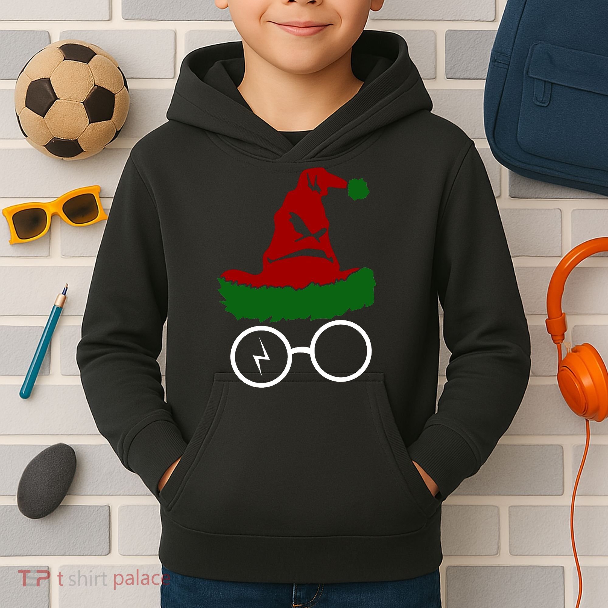 Sorting Hat Wizard Christmas Harry Xmas Gift Idea Kids Hoodie