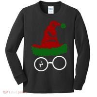 Sorting Hat Wizard Christmas Harry Xmas Gift Idea Kids Long Sleeve Shirt thumb 0