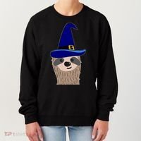 Scary Halloween Wizard Hat Sloth Gift Women's Sweatshirt thumb 0