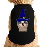 Scary Halloween Wizard Hat Sloth Gift Doggie Tank thumb 0