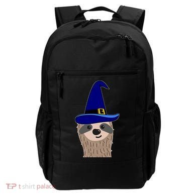 Scary Halloween Wizard Hat Sloth Gift Backpack