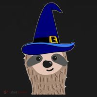 Scary Halloween Wizard Hat Sloth Gift Backpack thumb 2