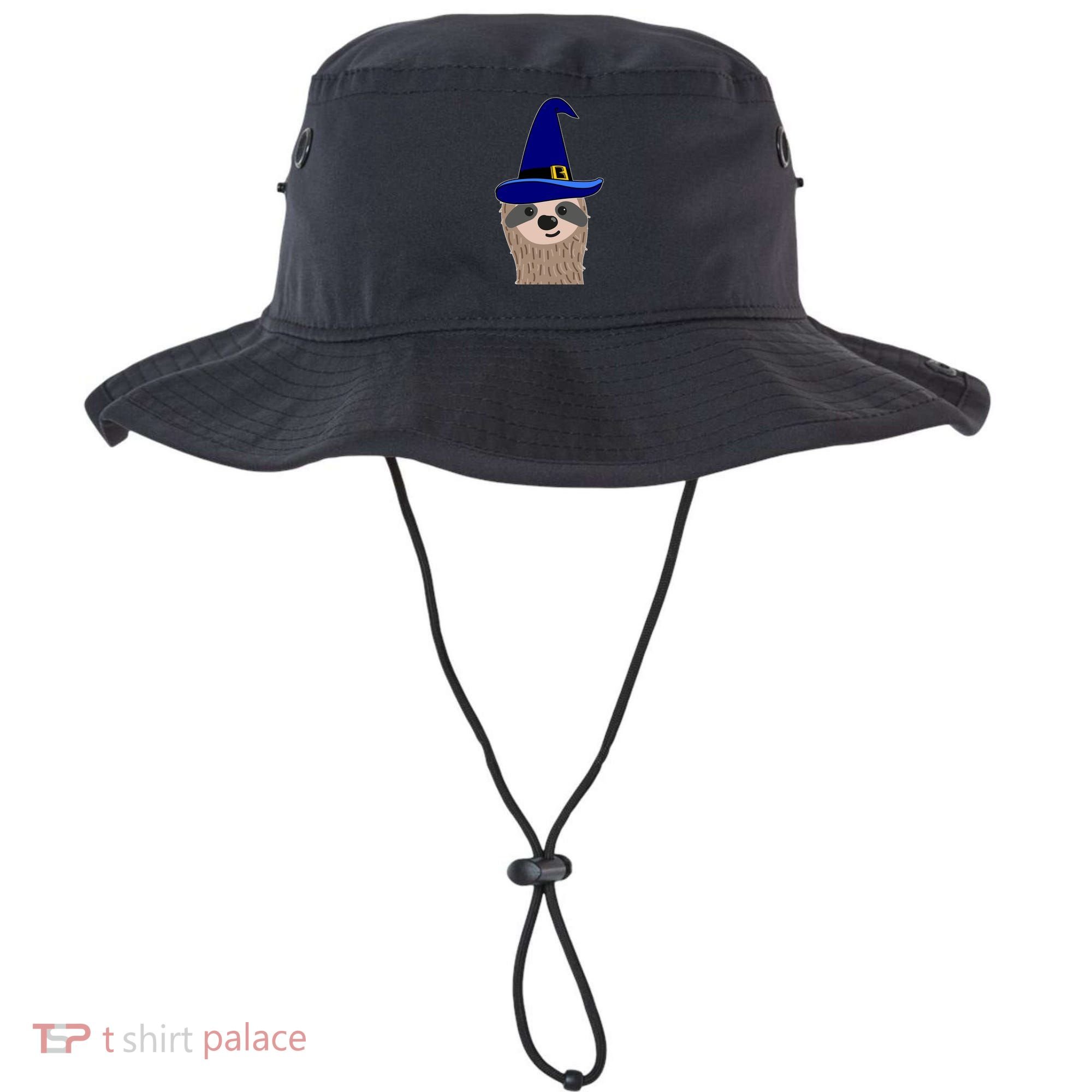 Scary Halloween Wizard Hat Sloth Gift Bucket Hat