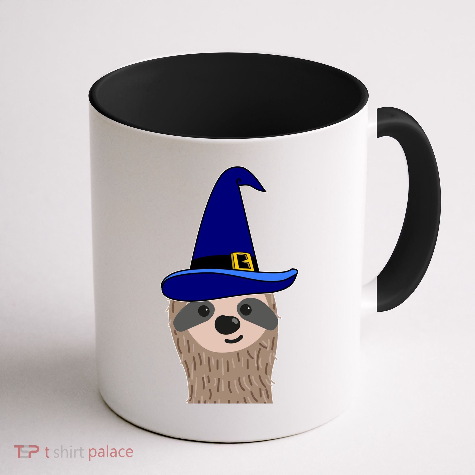 Scary Halloween Wizard Hat Sloth Gift Coffee Mug