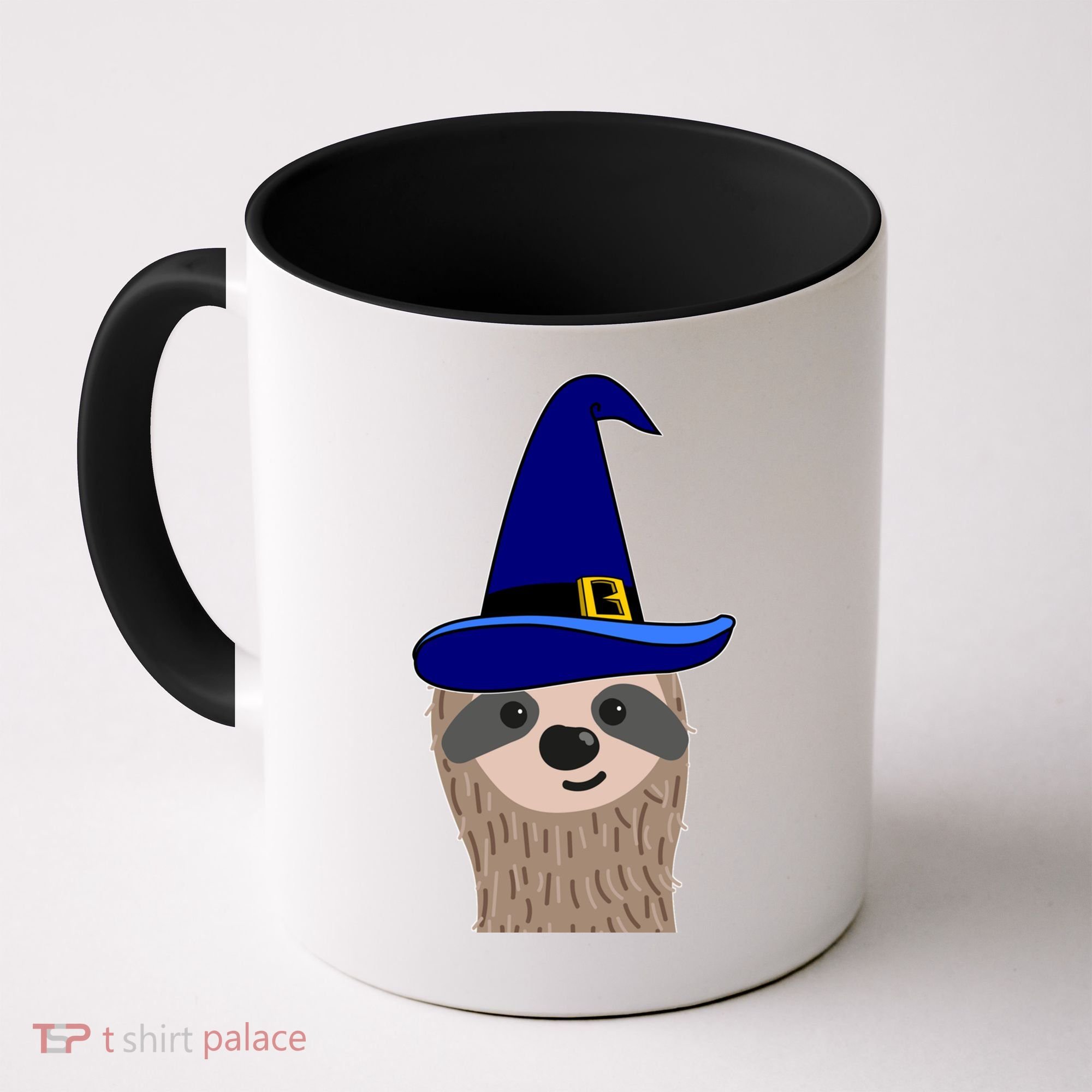 Scary Halloween Wizard Hat Sloth Gift Coffee Mug