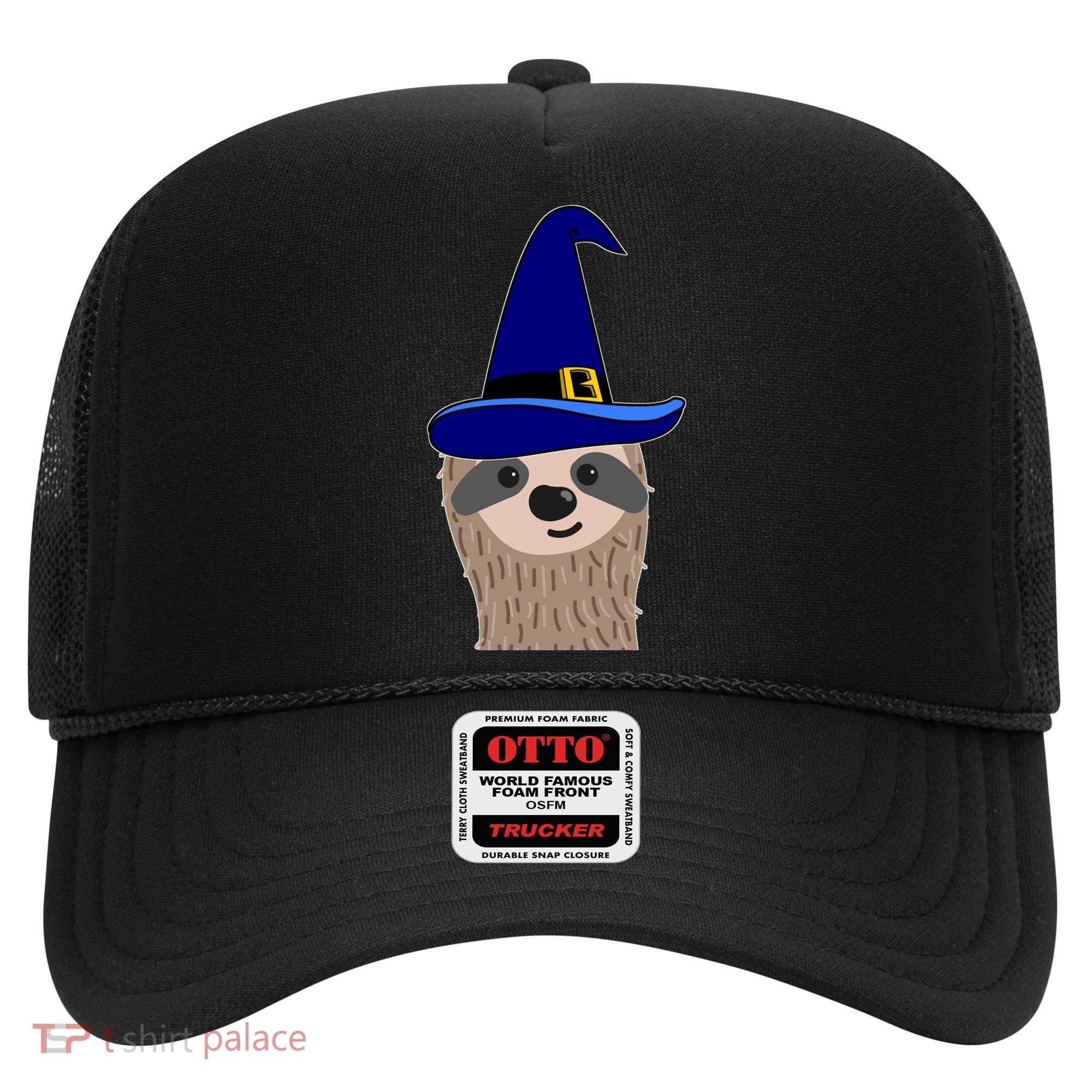 Scary Halloween Wizard Hat Sloth Gift Hat