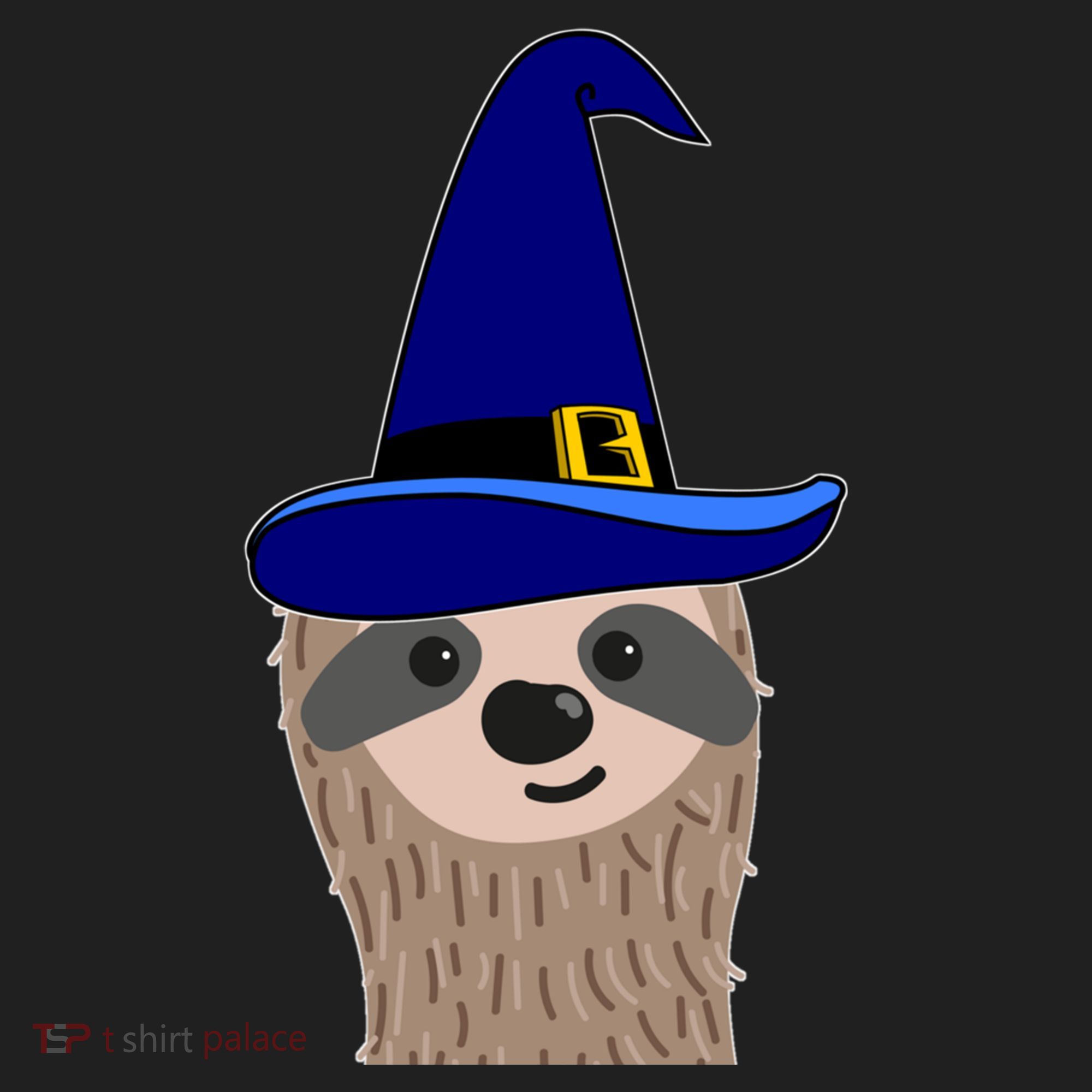 Scary Halloween Wizard Hat Sloth Gift Golf Towel