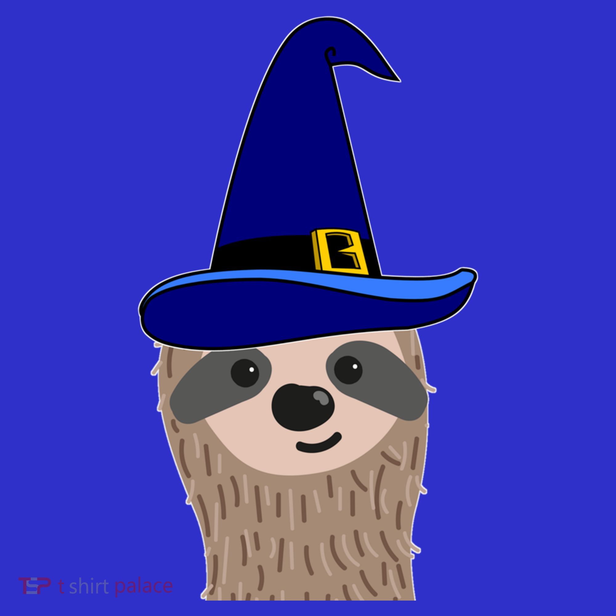 Scary Halloween Wizard Hat Sloth Gift Long Sleeve Shirt