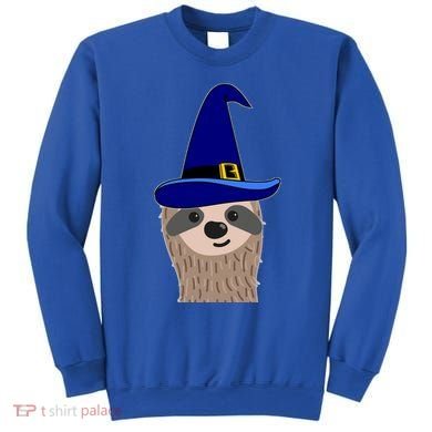 Scary Halloween Wizard Hat Sloth Gift Sweatshirt