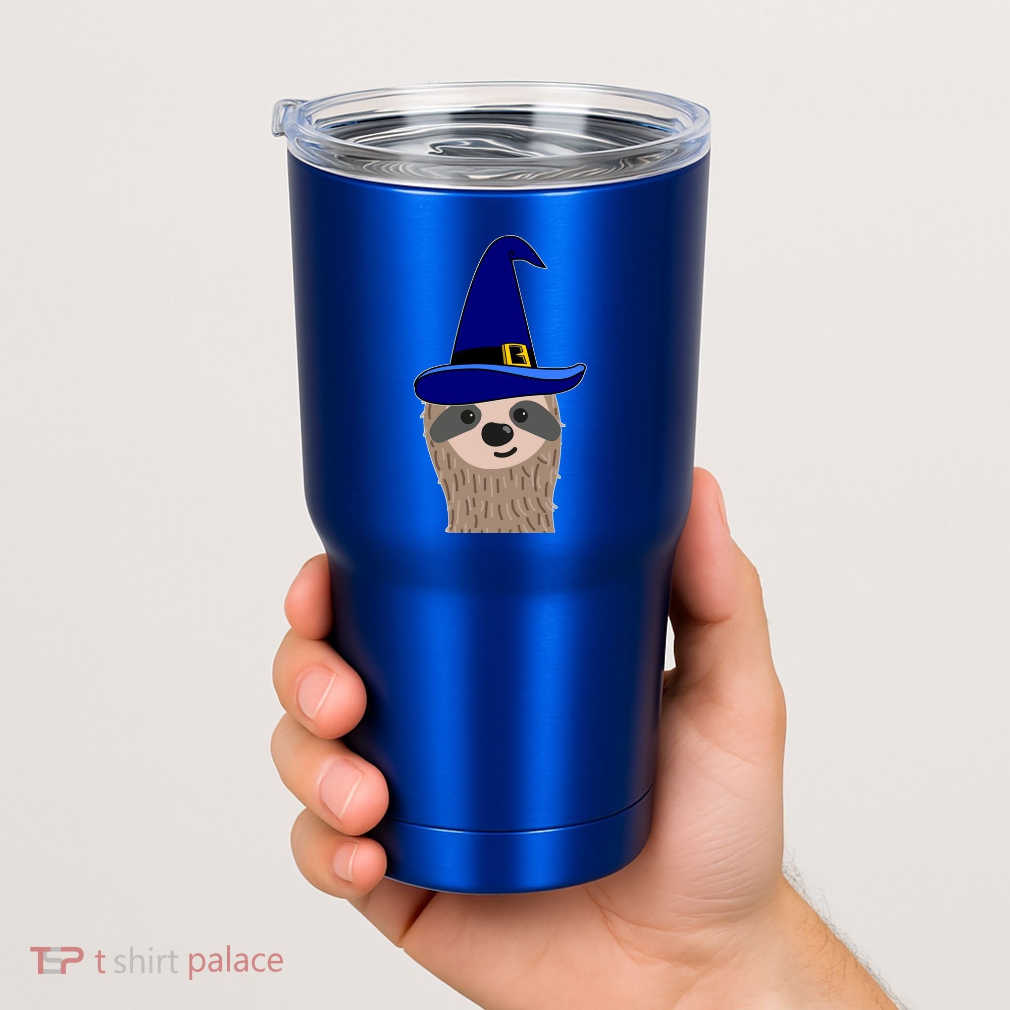 Scary Halloween Wizard Hat Sloth Gift Tumbler