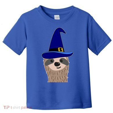 Scary Halloween Wizard Hat Sloth Gift Toddler T-Shirt