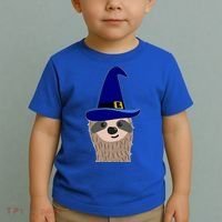 Scary Halloween Wizard Hat Sloth Gift Toddler T-Shirt thumb 2