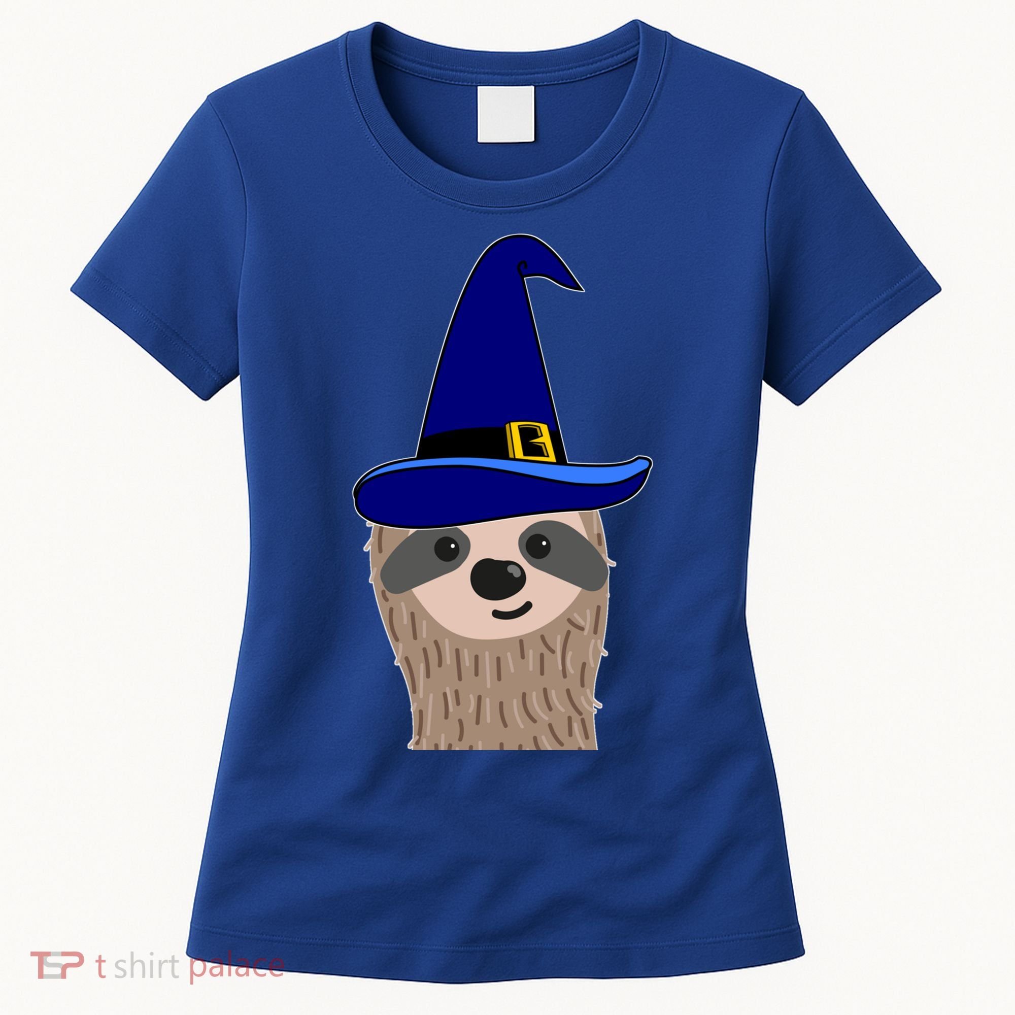 Scary Halloween Wizard Hat Sloth Gift Women's T-Shirt