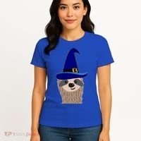 Scary Halloween Wizard Hat Sloth Gift Women's T-Shirt thumb 4