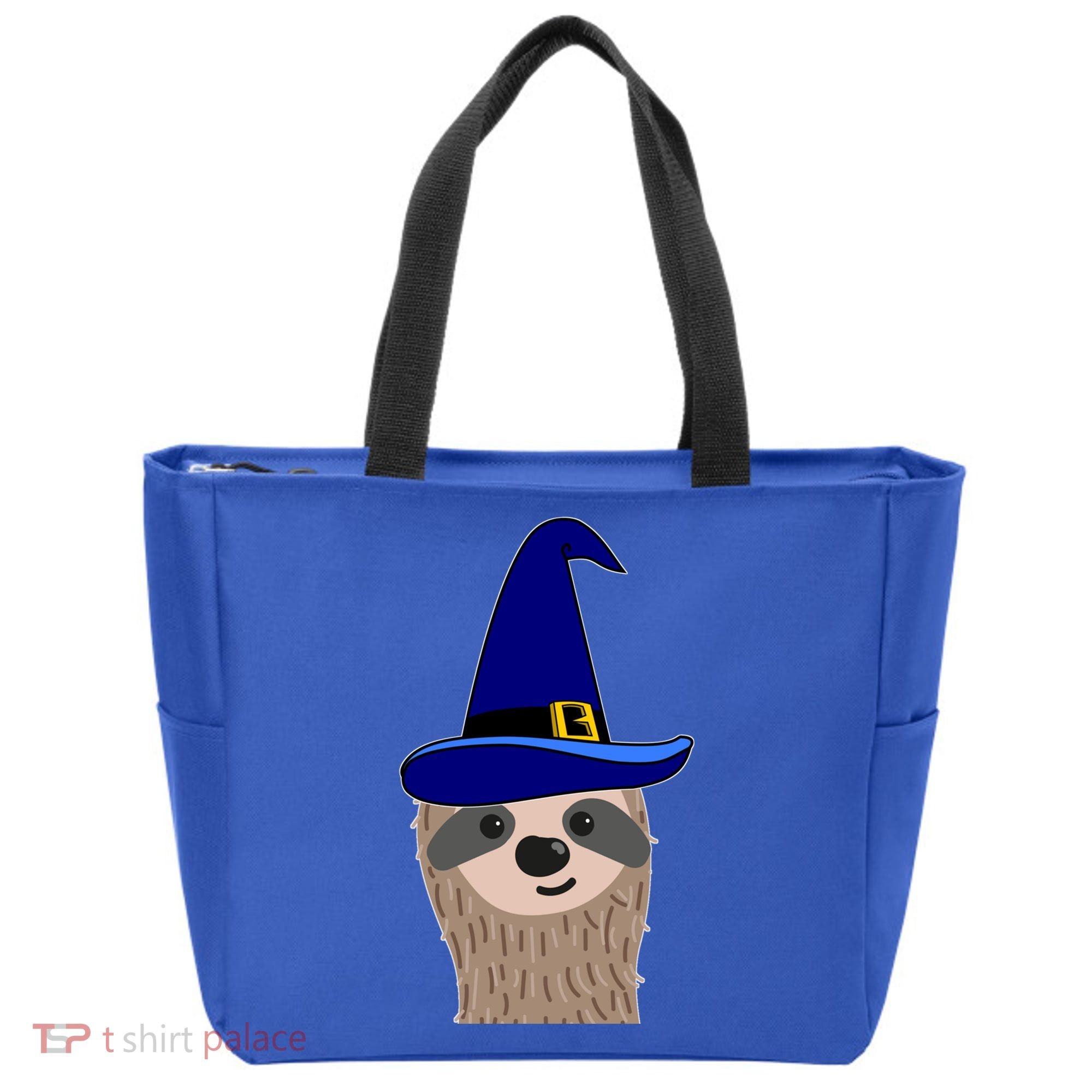 Scary Halloween Wizard Hat Sloth Gift Tote Bag