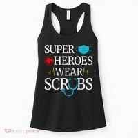 Super Heroes Wear Scrubs Nursing Cute Medical Nurse Women's Tank Top thumb 0