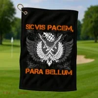 Si Vis Pacem Para Bellum Peace War Golf Towel thumb 1