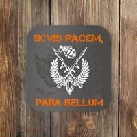Si Vis Pacem Para Bellum Peace War Coaster thumb 0