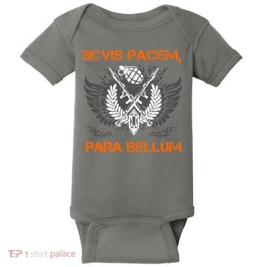 Si Vis Pacem Para Bellum Peace War Baby Bodysuit