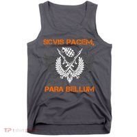 Si Vis Pacem Para Bellum Peace War Tank Top thumb 0
