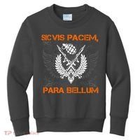 Si Vis Pacem Para Bellum Peace War Kids Sweatshirt thumb 0