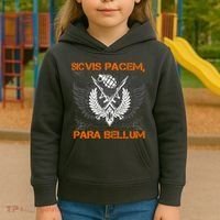 Si Vis Pacem Para Bellum Peace War Kids Hoodie thumb 3
