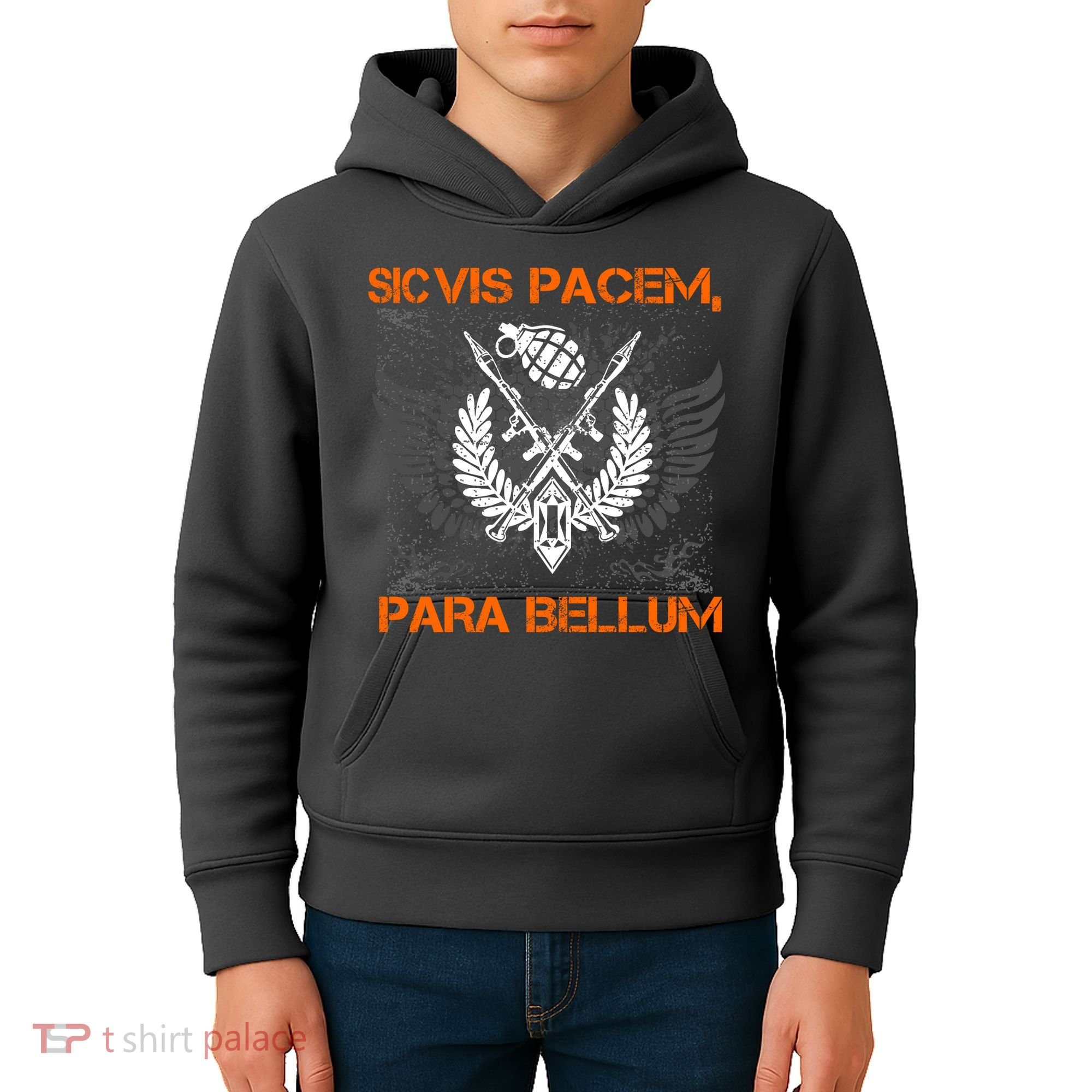 Si Vis Pacem Para Bellum Peace War Kids Hoodie