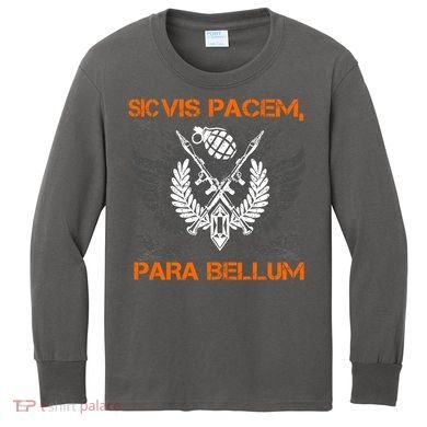 Si Vis Pacem Para Bellum Peace War Kids Long Sleeve Shirt