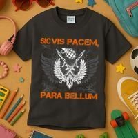 Si Vis Pacem Para Bellum Peace War Kids T-Shirt thumb 3
