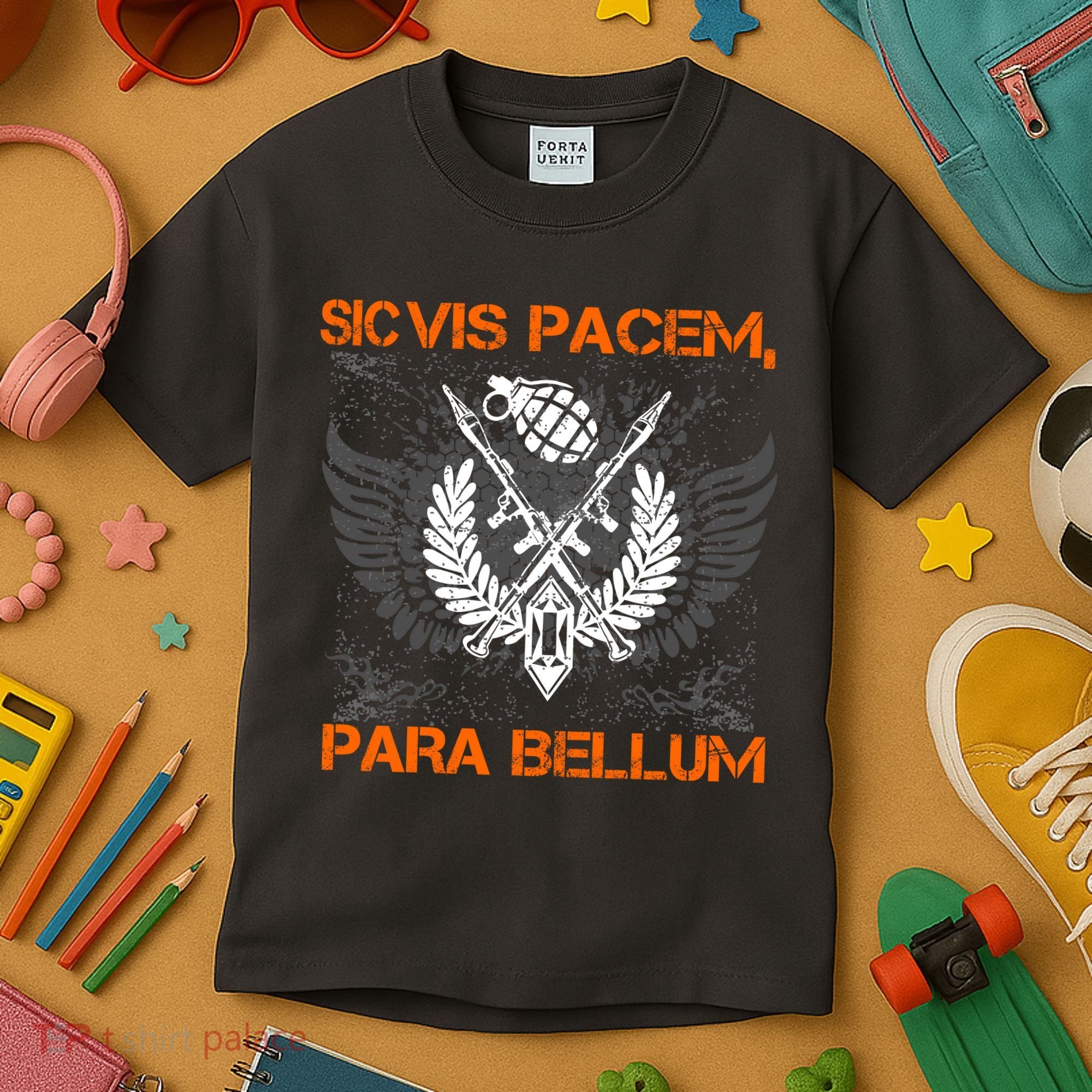 Si Vis Pacem Para Bellum Peace War Kids T-Shirt