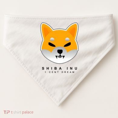 Shiba Inu 1 Cent Dream Crypto Trading USA-Made Doggie Bandana