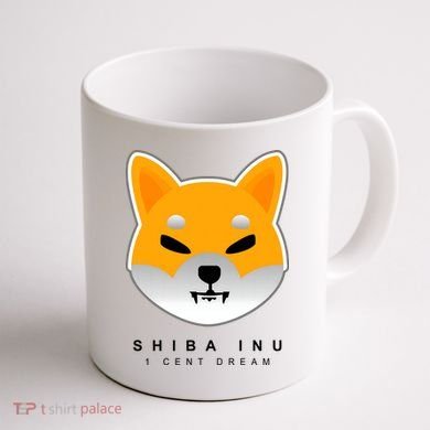 Shiba Inu 1 Cent Dream Crypto Trading Coffee Mug back
