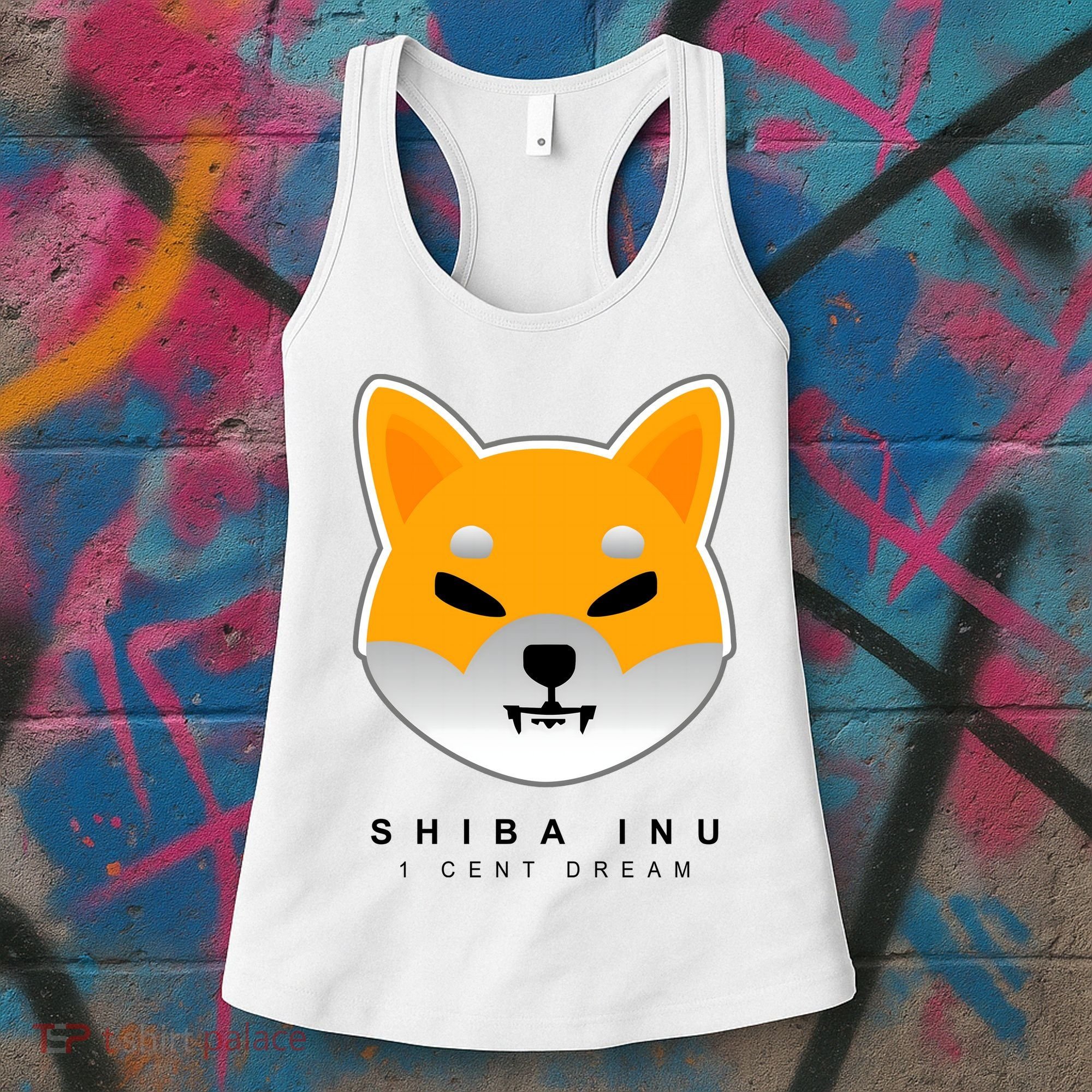Shiba Inu 1 Cent Dream Crypto Trading Women's Tank Top