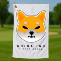 Shiba Inu 1 Cent Dream Crypto Trading Golf Towel thumb 1
